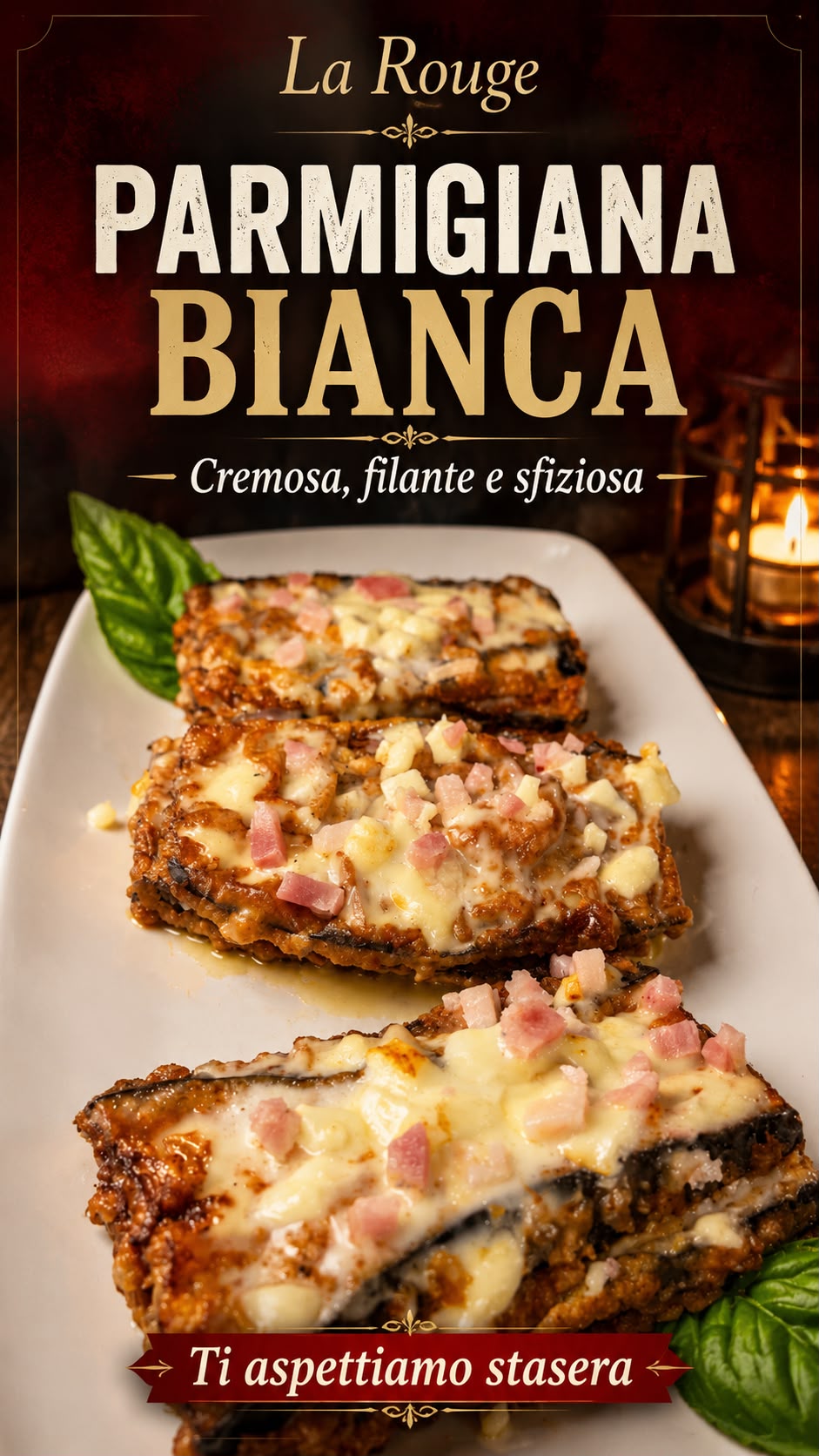 Parmigiana bianca La Rouge — cremosa, filante e sfiziosa
